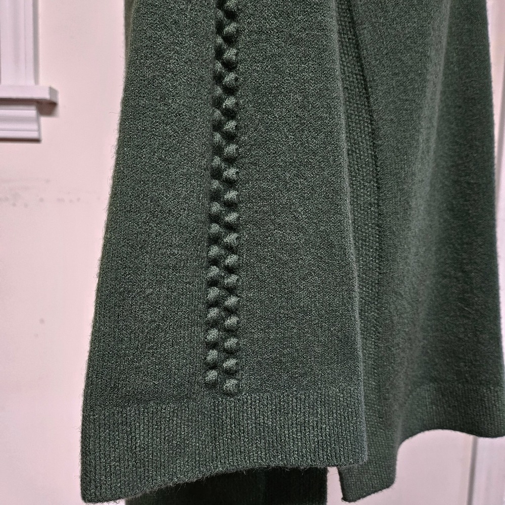 Soft Surroundings Forest Green Bobble Detail Sweater Size M Minimalist Holiday - Picture 5 of 8